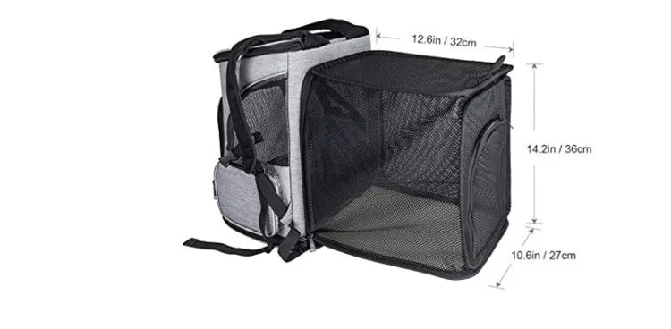 Expandable Large Capacity Pet Backpack for Dogs and Cats-My Little Pet