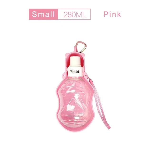 Foldable Pet Water Bottle with Drinking Bowl, Suitable for Dogs and Cats, Available in 280ml or 518ml-My Little Pet