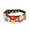 Floral Faux Leather Pet Collar for Dogs and Cats-My Little Pet