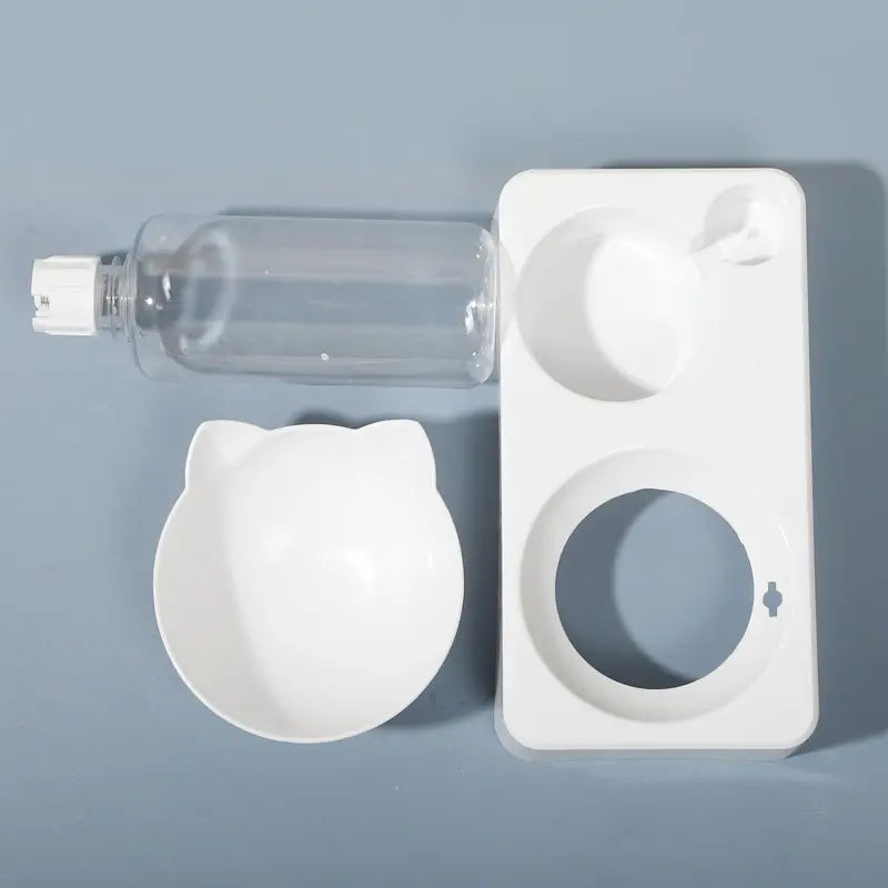 Pet Bowl with 15° Tilt - Automatic Drinking Feeder for Dogs and Cats, Cervical Vertebrae Protection, Pet Feeding Supplies-My Little Pet