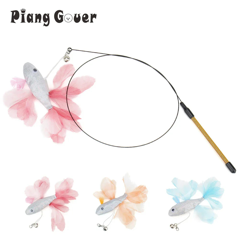 Colorful Fish-Shaped Cat Teaser Toy-My Little Pet