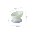 Gradient Ceramic Raised Cat Bowl - Tilted Design for Pet Feeding-My Little Pet