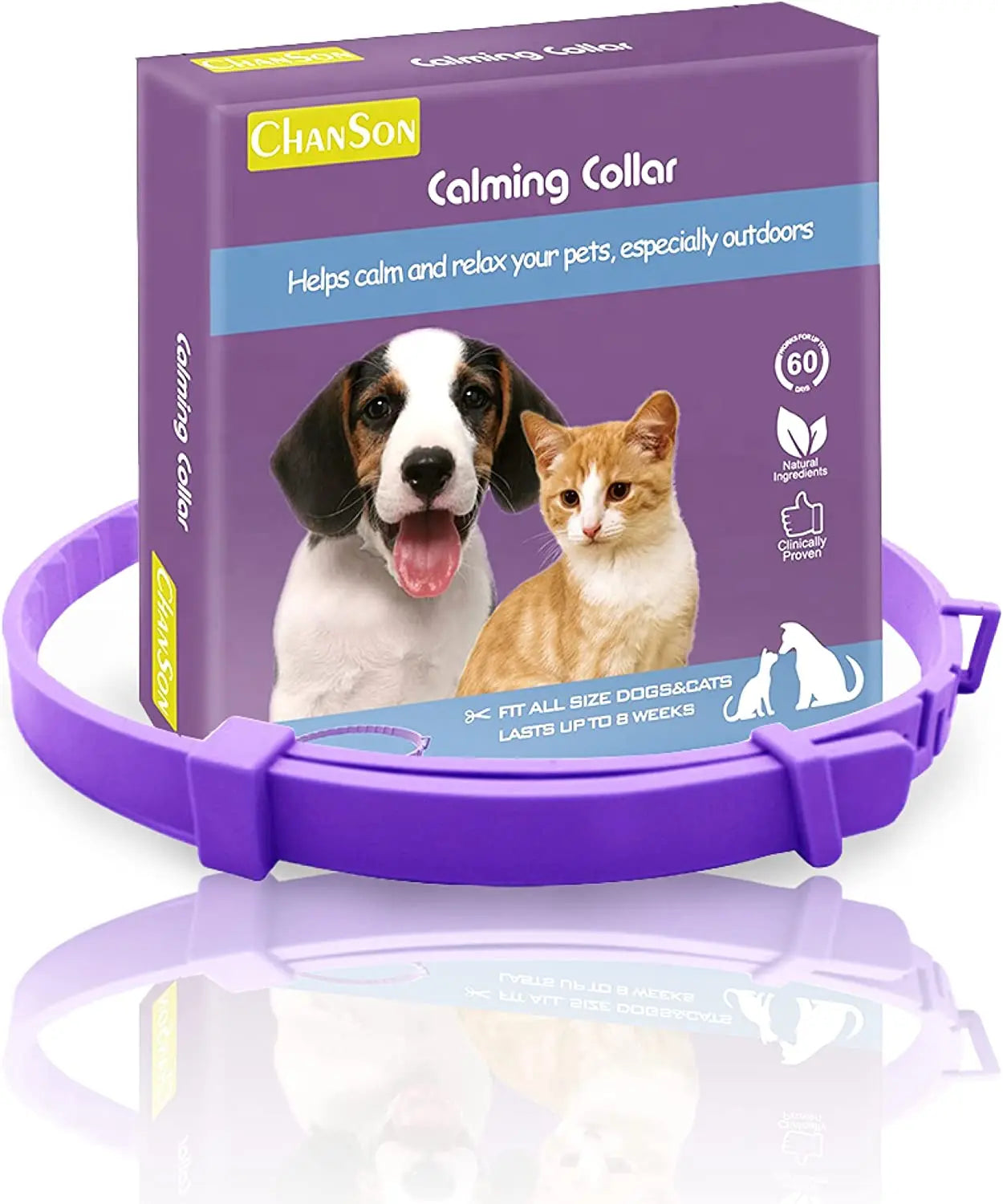 Adjustable Calming Collar for Cats and Dogs - Natural Anxiety Relief with Essential Oils-My Little Pet
