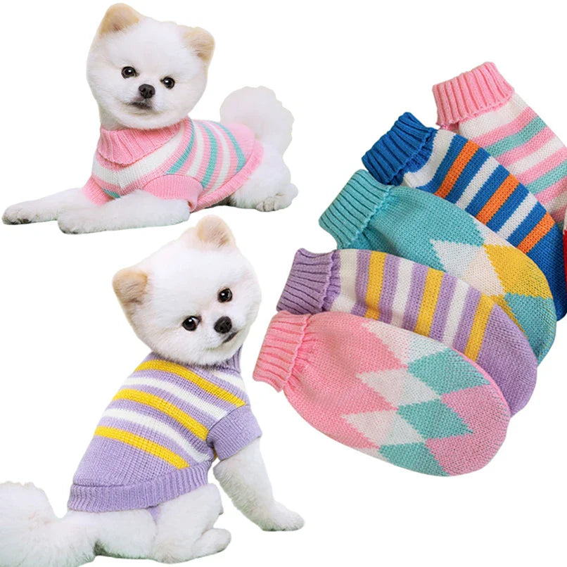 Classic Knit Sweater for Small to Medium Dogs-My Little Pet