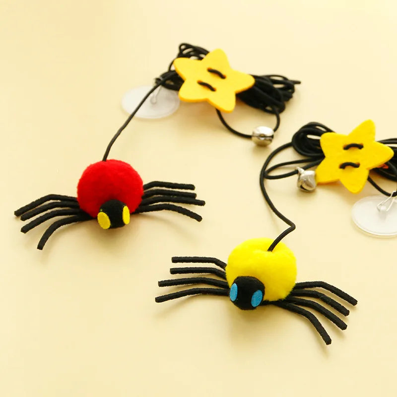 Cat Door Hanging Toy with Elastic Feather and Bell-My Little Pet