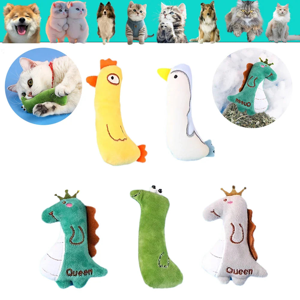 Cute Plush Catnip Toys for Cats - Interactive and Fun Chewable Pillows for Kittens and Dogs-My Little Pet