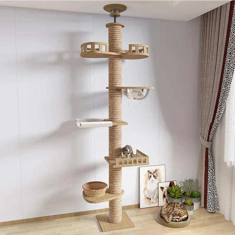 Floor-to-Ceiling Cat Tree Tower-My Little Pet