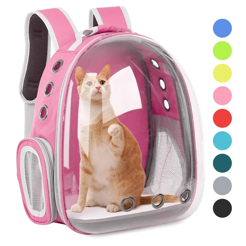 Transparent Bubble Cat Backpack - Portable Breathable Pet Travel Carrier-My Little Pet