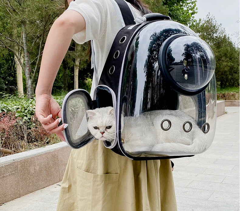 Transparent Bubble Cat Backpack - Portable Breathable Pet Travel Carrier-My Little Pet